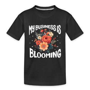 Designer floral Fleuriste Fleuriste Fleuriste - T-shirt bio Premium Enfant - noir - Devant