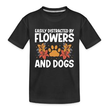 Designer floral Fleuriste Fleuriste Fleuriste - T-shirt bio Premium Enfant - noir - Devant