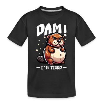 Annonce de grossesse « Enceinte de maternité » - T-shirt bio Premium Enfant - noir - Devant