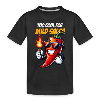 Spicy Food Lover By Chili Peppers Chef - Kids' Premium Organic T-Shirt - black - Front