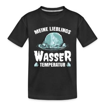 Eisschwimmen - Kinder Premium Bio T-Shirt - Schwarz - Vorne