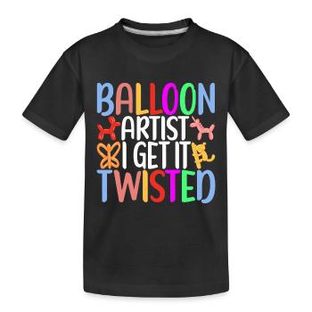 Ballon Animal Ballon Twisting - T-shirt bio Premium Enfant - noir - Devant
