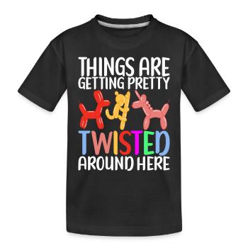 Ballon Animal Ballon Twisting - T-shirt bio Premium Enfant - noir - Devant