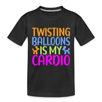 Ballon Animal Ballon Twisting - T-shirt bio Premium Enfant - noir - Devant