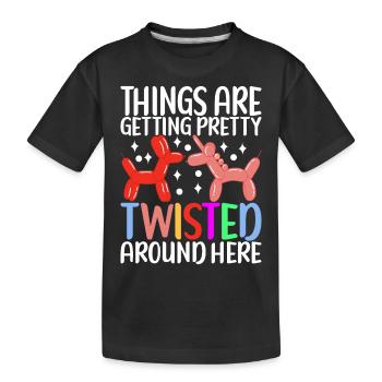 Ballon Animal Ballon Twisting - T-shirt bio Premium Enfant - noir - Devant