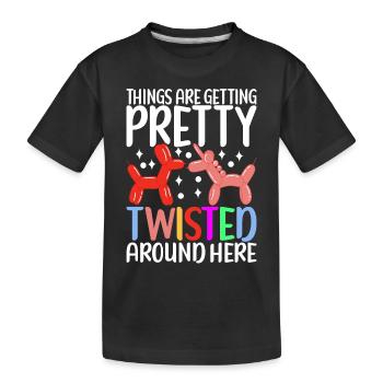 Ballon Animal Ballon Twisting - T-shirt bio Premium Enfant - noir - Devant