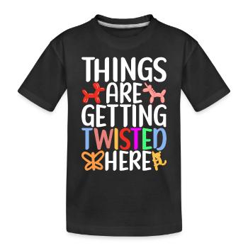 Ballon Animal Ballon Twisting - T-shirt bio Premium Enfant - noir - Devant