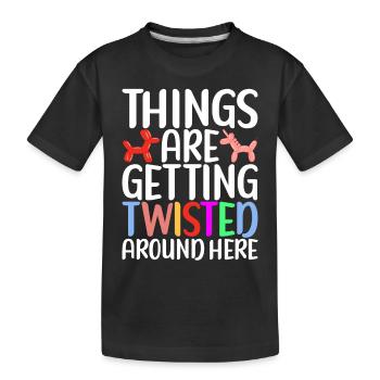 Ballon Animal Ballon Twisting - T-shirt bio Premium Enfant - noir - Devant