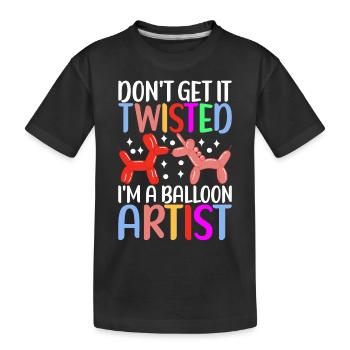 Ballon Animal Ballon Twisting - T-shirt bio Premium Enfant - noir - Devant