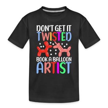 Ballon Animal Ballon Twisting - T-shirt bio Premium Enfant - noir - Devant