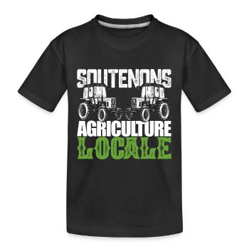 Unterstützen wir die lokale Landwirtschaft. Landwirte in Frankreich - Kinder Premium Bio T-Shirt - Schwarz - Vorne