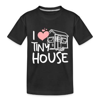 Tiny house builder - Kids' Premium Organic T-Shirt - black - Front