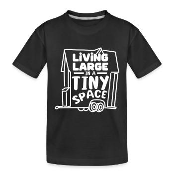 Tiny house vivant grand dans un espace minuscule - T-shirt bio Premium Enfant - noir - Devant