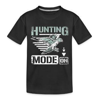 Mode chasse sur fauconnier - T-shirt bio Premium Enfant - noir - Devant