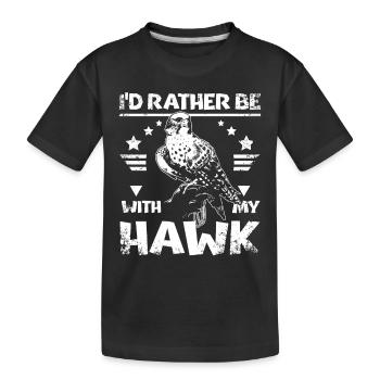 Fauconnier, je préfère être avec mon faucon - T-shirt bio Premium Enfant - noir - Devant