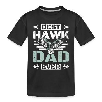 Fête des pères Falconer meilleur papa faucon de tous les temps - T-shirt bio Premium Enfant - noir - Devant