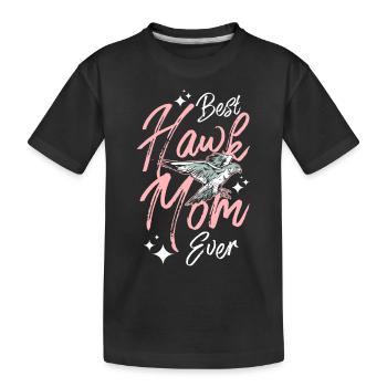 Fête des mères Falconer meilleure maman faucon de tous les temps - T-shirt bio Premium Enfant - noir - Devant