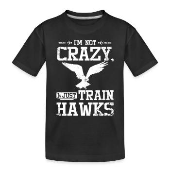 Je ne suis pas fou, je ne fais qu’entraîner des faucons Falconer - T-shirt bio Premium Enfant - noir - Devant