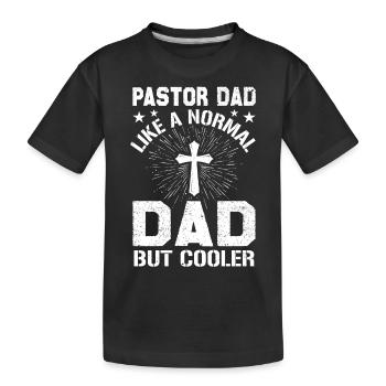 Pasteur et papa pasteur cadeaux pour les hommes fête des pères - T-shirt bio Premium Enfant - noir - Devant