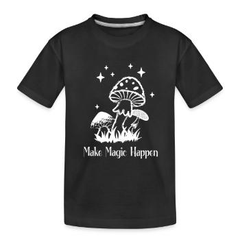 Magie, Wicca, Champignons, Occulte, Gothique, Manifester - T-shirt bio Premium Enfant - noir - Devant