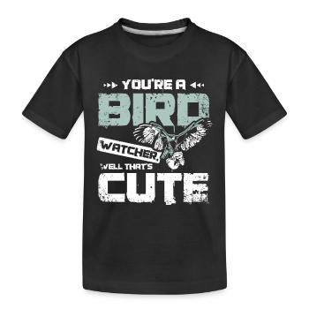 Vous êtes un ornithologue amateur, eh bien, c’est mignon fauconnier - T-shirt bio Premium Enfant - noir - Devant