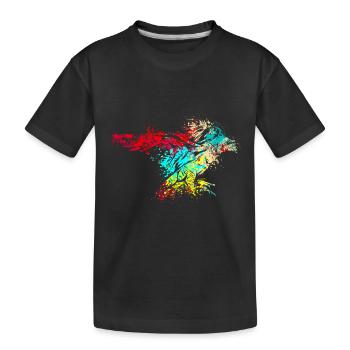 Fauconnier Splash Art Faucon Hawk - T-shirt bio Premium Enfant - noir - Devant