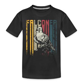 Fauconnier fauconnier rétro Vintage - T-shirt bio Premium Enfant - noir - Devant