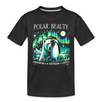 Aurora Aurora Tracker Alaska Wilderness - Kids' Premium Organic T-Shirt - black - Front