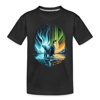 Aurora Aurora Tracker Alaska Wilderness - Kids' Premium Organic T-Shirt - black - Front
