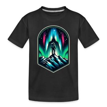 Aurora Aurora Tracker Alaska Wilderness - Kids' Premium Organic T-Shirt - black - Front