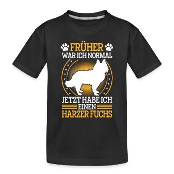 Harz Fox Formerly Normal Herding Dog Herding Fox - Kids' Premium Organic T-Shirt - black - Front