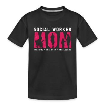 Social Worker Mom The Idol Social Service Manager - Kinder Premium Bio T-Shirt - Schwarz - Vorne