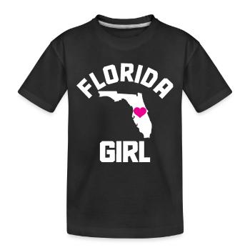 Florida Girl Souvenir USA Amerika - Kinder Premium Bio T-Shirt - Schwarz - Vorne