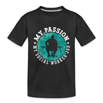 Assistante sociale Ma passion Ma conseillère sociale Aide - T-shirt bio Premium Enfant - noir - Devant