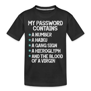 Piratage informatique en cybersécurité - T-shirt bio Premium Enfant - noir - Devant