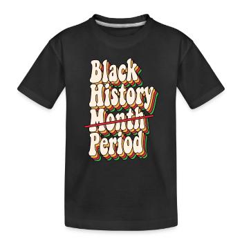 Période du Mois de l’histoire des Noirs Fierté afro-américaine - T-shirt bio Premium Enfant - noir - Devant