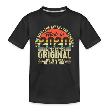 Vintage 2020: Born Legend - Kids' Premium Organic T-Shirt - black - Front