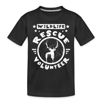 Bénévole en réhabilitation de la faune Bénévole en sauvetage de la faune - T-shirt bio Premium Enfant - noir - Devant
