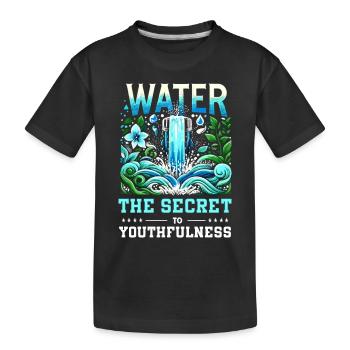 Hydratation Boire de l’eau Rester hydraté - T-shirt bio Premium Enfant - noir - Devant