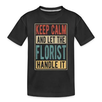 Florist Retro Geschenk - Kinder Premium Bio T-Shirt - Schwarz - Vorne