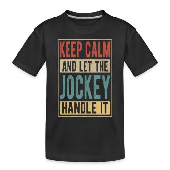 Cadeau Jockey Retro - T-shirt bio Premium Enfant - noir - Devant