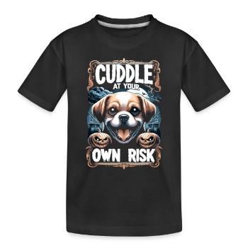 Chien d'horreur Halloween Spooky Dog Lover Chien gothique - T-shirt bio Premium Enfant - noir - Devant