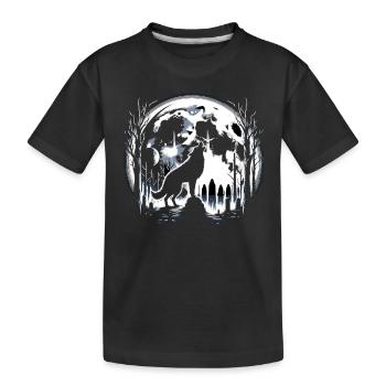 Chien d'horreur Halloween Spooky Dog Lover Chien gothique - T-shirt bio Premium Enfant - noir - Devant
