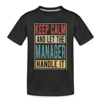 Manager Retro Cadeau - T-shirt bio Premium Enfant - noir - Devant