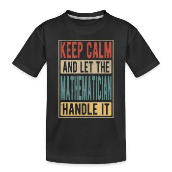 Mathematician Retro Gift - Kids' Premium Organic T-Shirt - black - Front