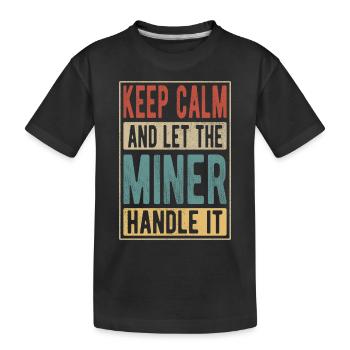 Cadeau rétro mineur - T-shirt bio Premium Enfant - noir - Devant
