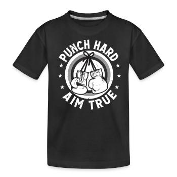 Coup de poing : Hard Viser vrai - T-shirt bio Premium Enfant - noir - Devant
