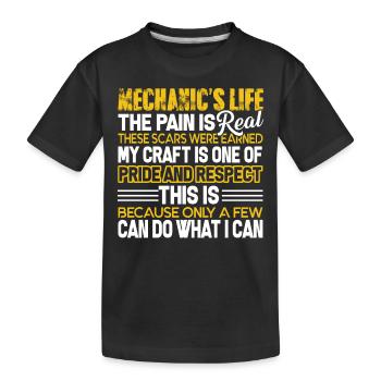 Mechanic Mechanic's Life - Kids' Premium Organic T-Shirt - black - Front