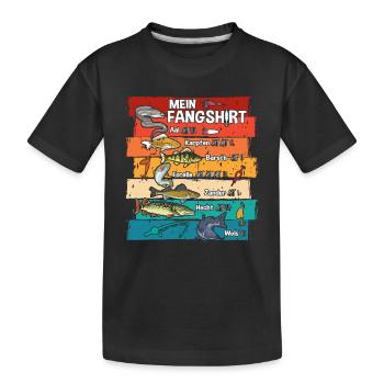 Chemise de receveur - T-shirt bio Premium Enfant - noir - Devant
