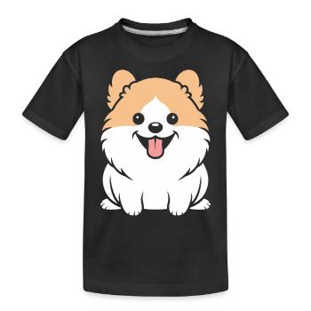 Spitz - Kinder Premium Bio T-Shirt - Schwarz - Vorne